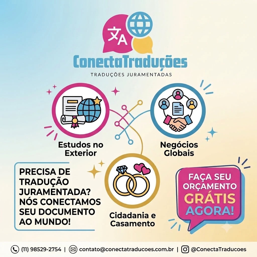 Precisa de tradução juramentada? Conectamos seu documento ao mundo